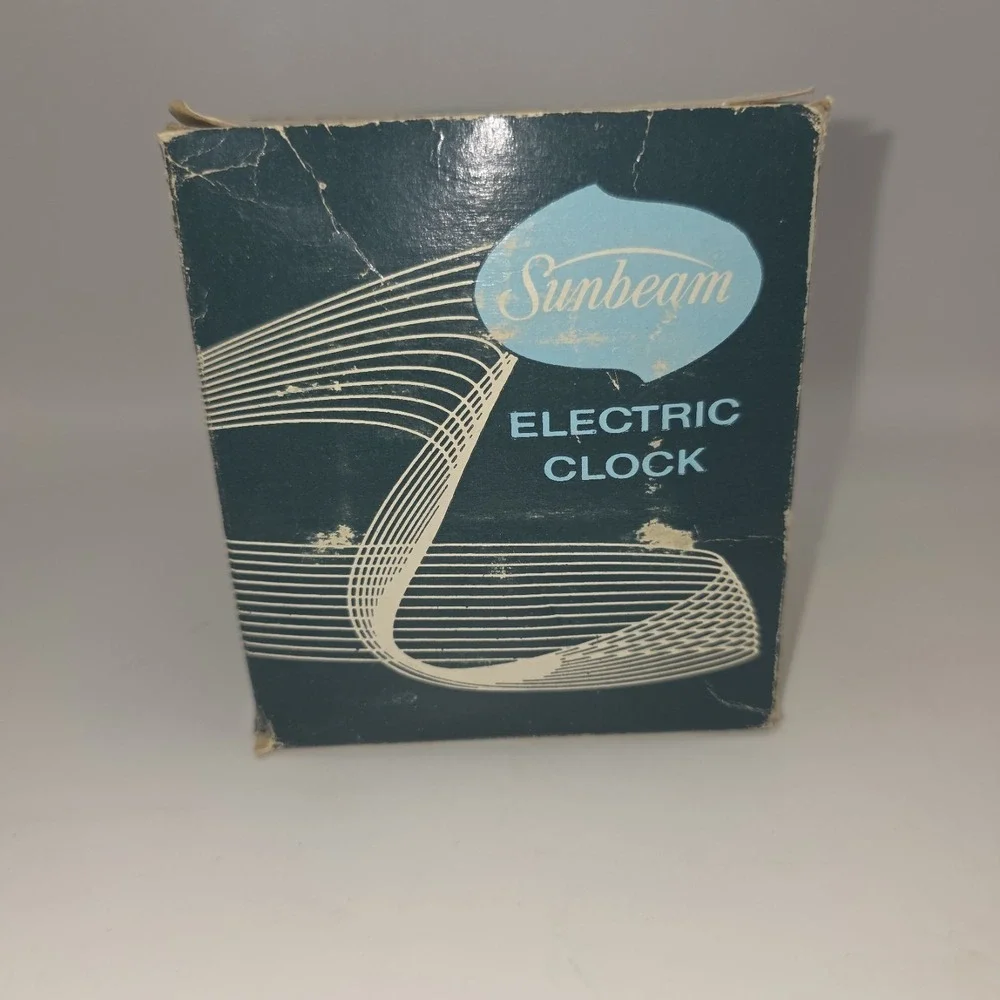 Vintage 1967 Sunbeam Alarm Clock B001 Electric 80-11 Box, Pkg, Warranty